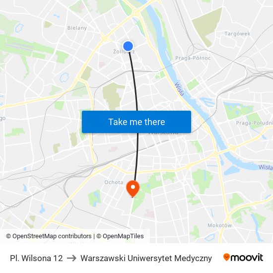 Pl. Wilsona 12 to Warszawski Uniwersytet Medyczny map