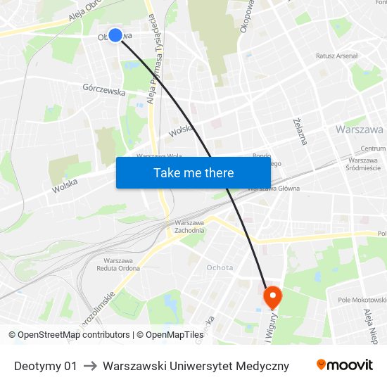 Deotymy to Warszawski Uniwersytet Medyczny map