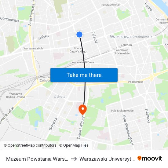 Muzeum Powstania Warszawskiego to Warszawski Uniwersytet Medyczny map