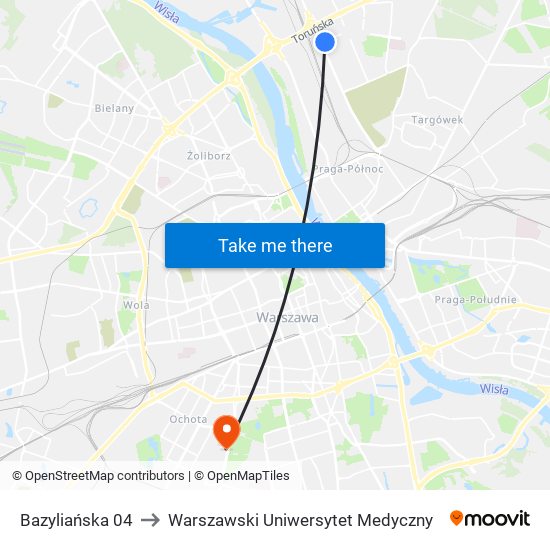 Bazyliańska 04 to Warszawski Uniwersytet Medyczny map