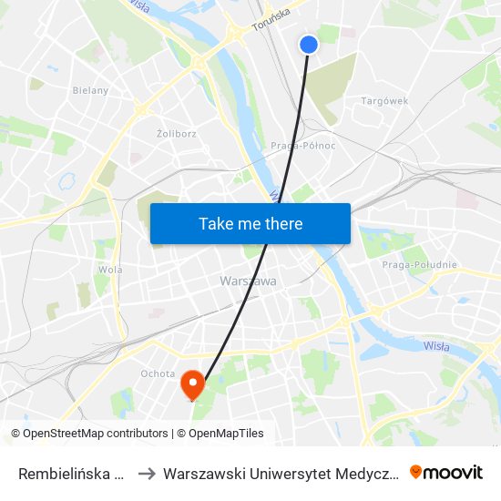 Rembielińska 01 to Warszawski Uniwersytet Medyczny map