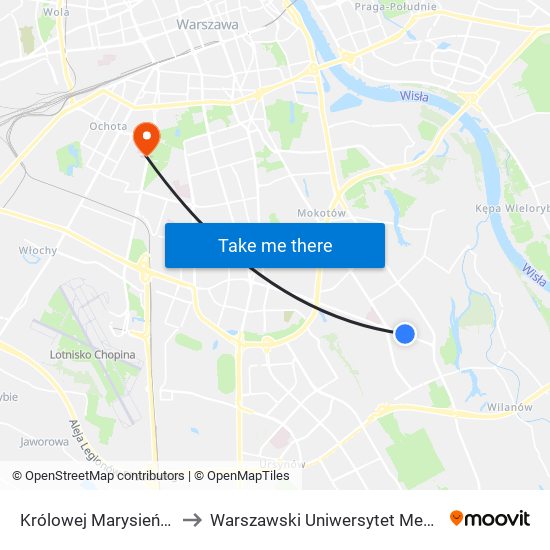 Królowej Marysieńki to Warszawski Uniwersytet Medyczny map