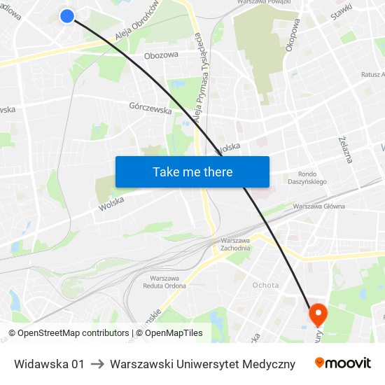 Widawska 01 to Warszawski Uniwersytet Medyczny map