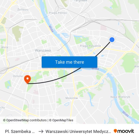Pl. Szembeka 02 to Warszawski Uniwersytet Medyczny map