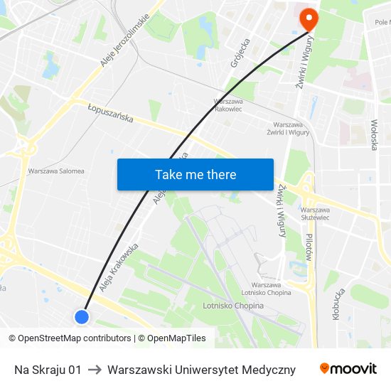 Na Skraju to Warszawski Uniwersytet Medyczny map