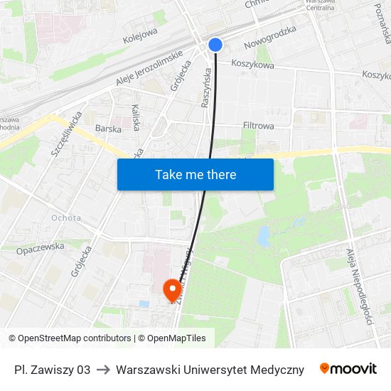 Pl. Zawiszy 03 to Warszawski Uniwersytet Medyczny map