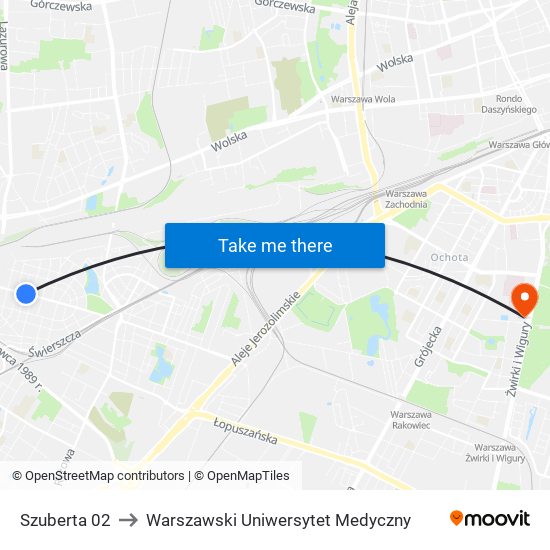 Szuberta 02 to Warszawski Uniwersytet Medyczny map