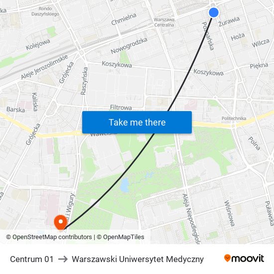 Centrum 01 to Warszawski Uniwersytet Medyczny map