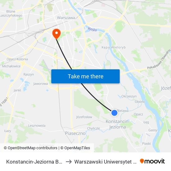 Konstancin-Jeziorna Borowa to Warszawski Uniwersytet Medyczny map