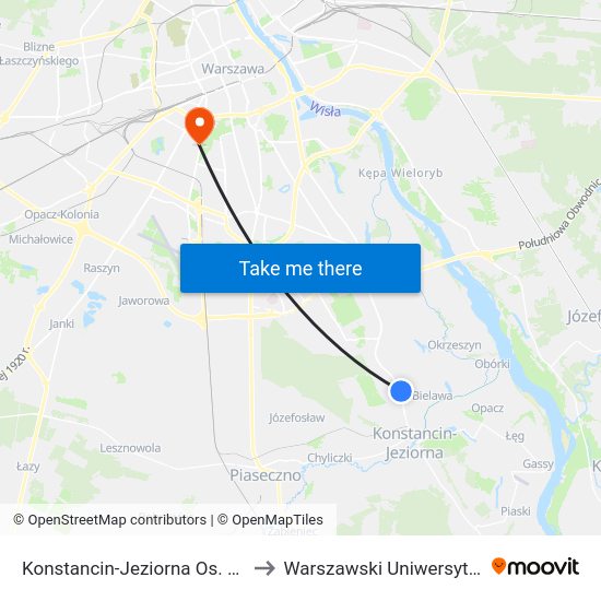 Konstancin-Jeziorna Os. Konstancja to Warszawski Uniwersytet Medyczny map