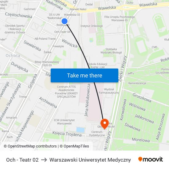 Och - Teatr 02 to Warszawski Uniwersytet Medyczny map