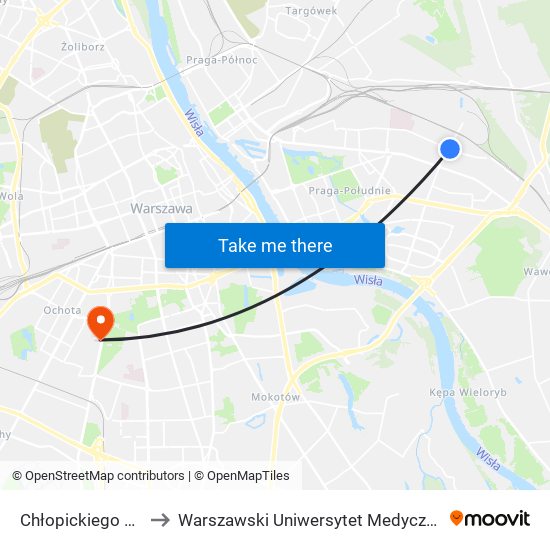 Chłopickiego 04 to Warszawski Uniwersytet Medyczny map