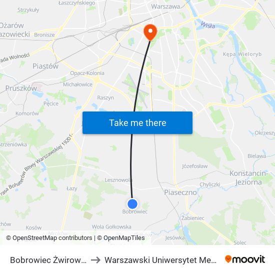 Bobrowiec Żwirowa to Warszawski Uniwersytet Medyczny map