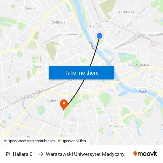 Pl. Hallera 01 to Warszawski Uniwersytet Medyczny map