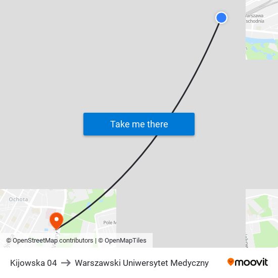 Kijowska 04 to Warszawski Uniwersytet Medyczny map