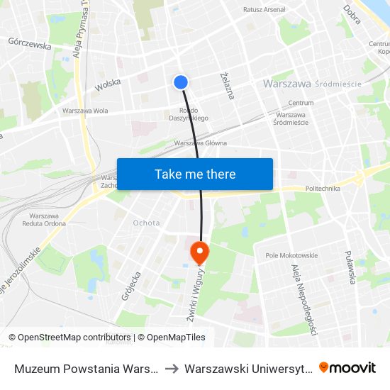 Muzeum Powstania Warszawskiego to Warszawski Uniwersytet Medyczny map
