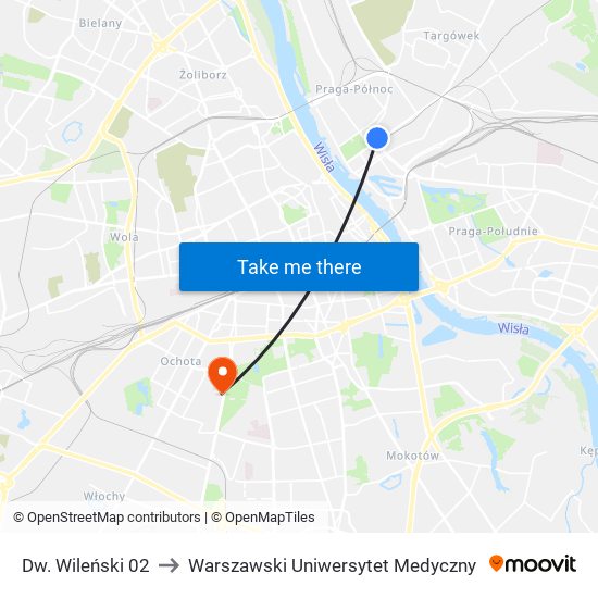Dw. Wileński 02 to Warszawski Uniwersytet Medyczny map
