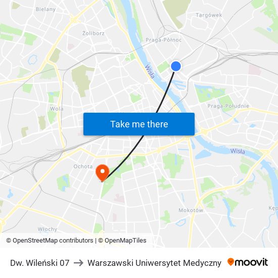 Dw. Wileński 07 to Warszawski Uniwersytet Medyczny map