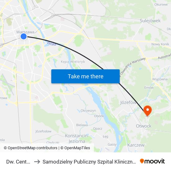 Dw. Centralny to Samodzielny Publiczny Szpital Kliniczny Im. Prof. Adama Grucy map