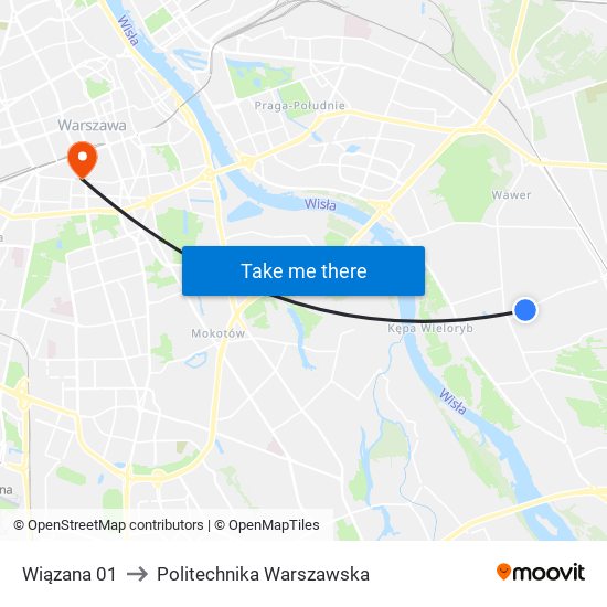 Wiązana to Politechnika Warszawska map