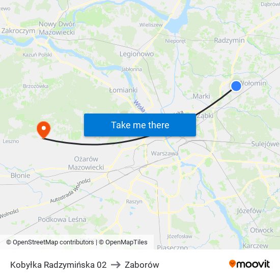 Kobyłka Radzymińska 02 to Zaborów map