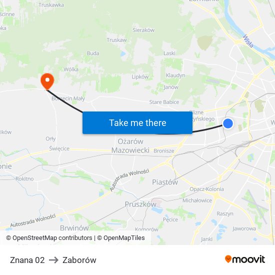 Znana 02 to Zaborów map