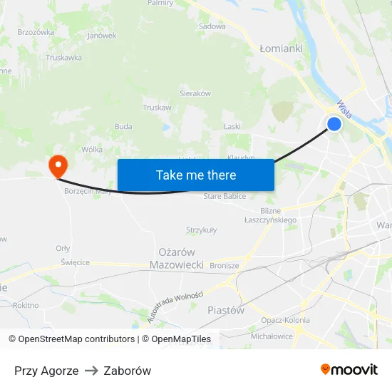 Przy Agorze to Zaborów map