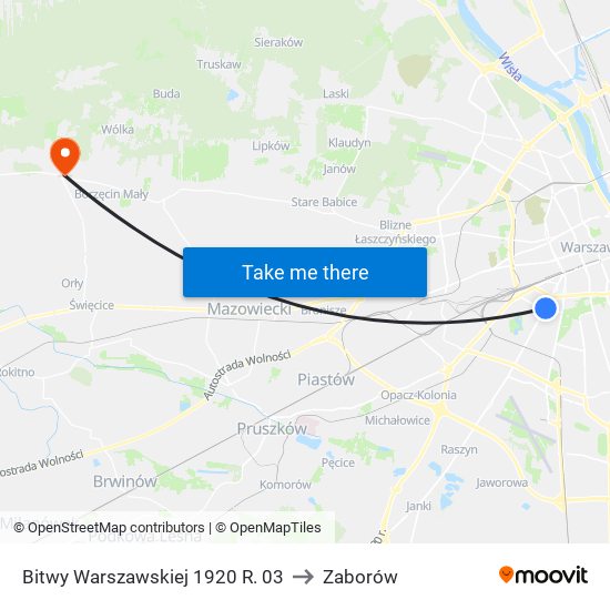 Bitwy Warszawskiej 1920 R. 03 to Zaborów map