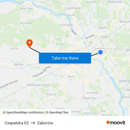 Czapelska 02 to Zaborów map