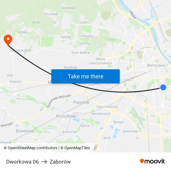 Dworkowa 06 to Zaborów map