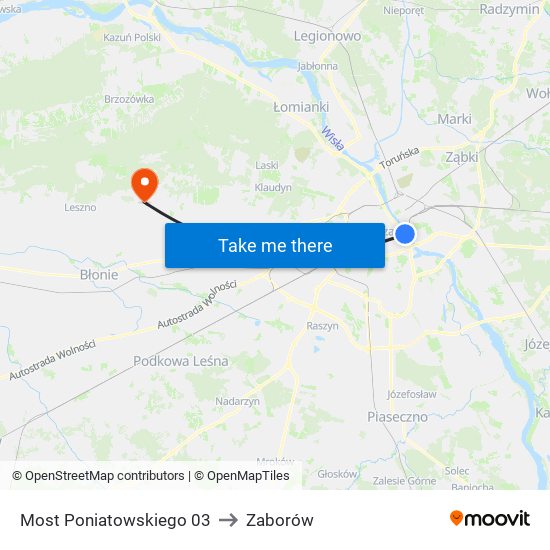 Most Poniatowskiego 03 to Zaborów map