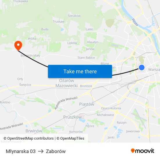 Młynarska 03 to Zaborów map