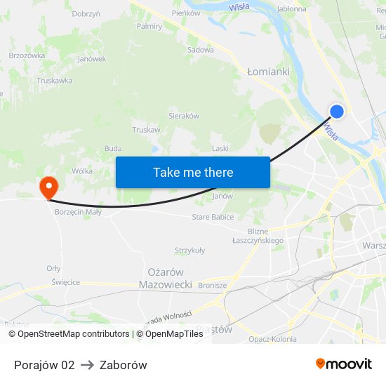 Porajów 02 to Zaborów map