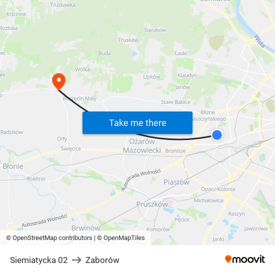 Siemiatycka 02 to Zaborów map