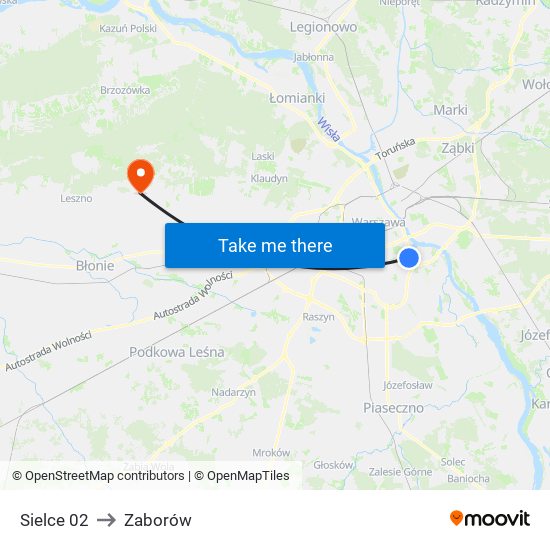 Sielce 02 to Zaborów map