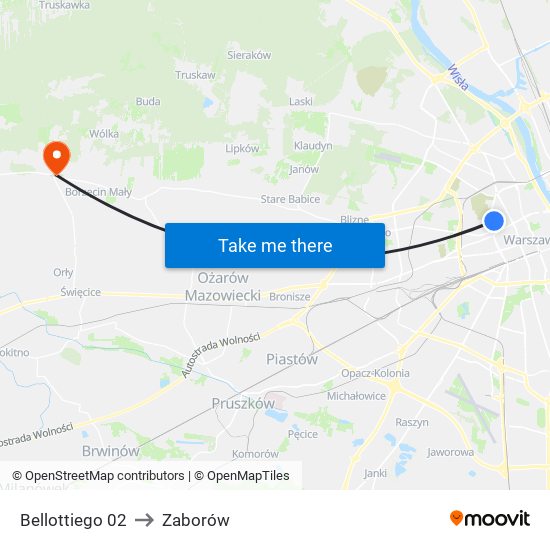 Bellottiego 02 to Zaborów map