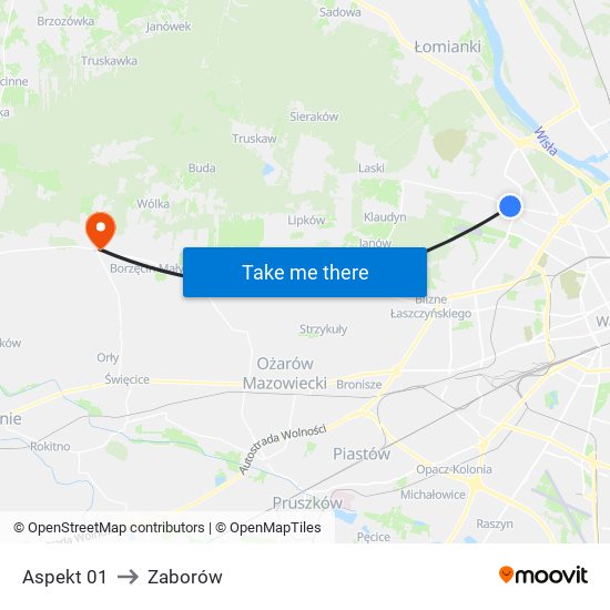 Aspekt to Zaborów map