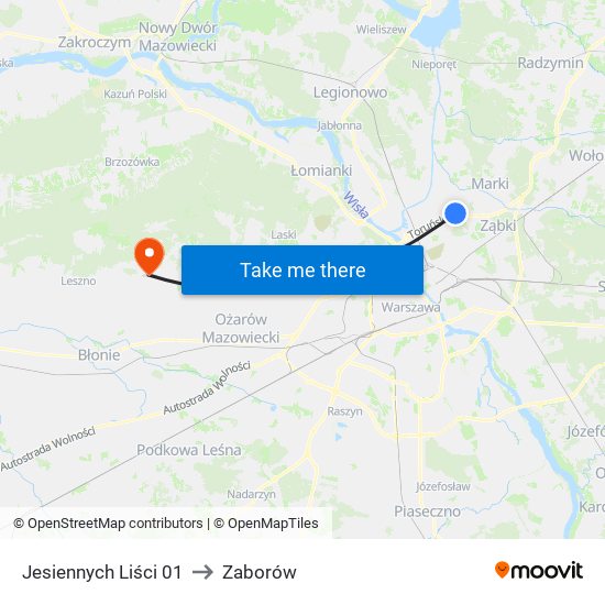 Jesiennych Liści 01 to Zaborów map