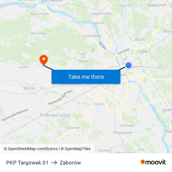 PKP Targówek 01 to Zaborów map