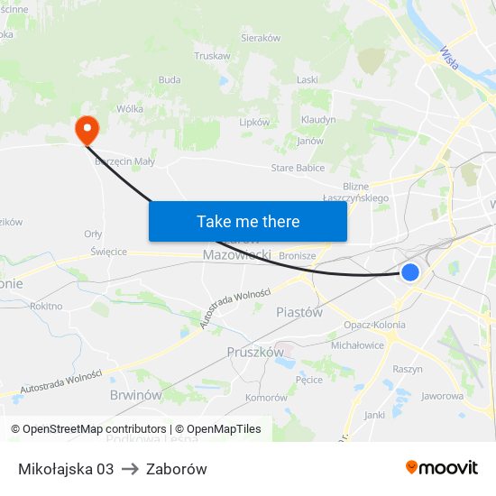 Mikołajska 03 to Zaborów map