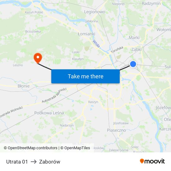 Utrata 01 to Zaborów map