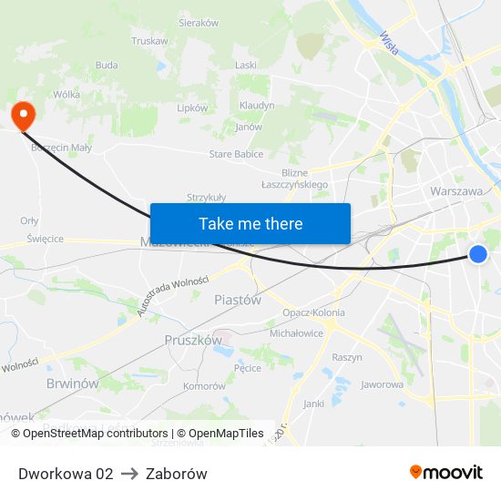 Dworkowa 02 to Zaborów map