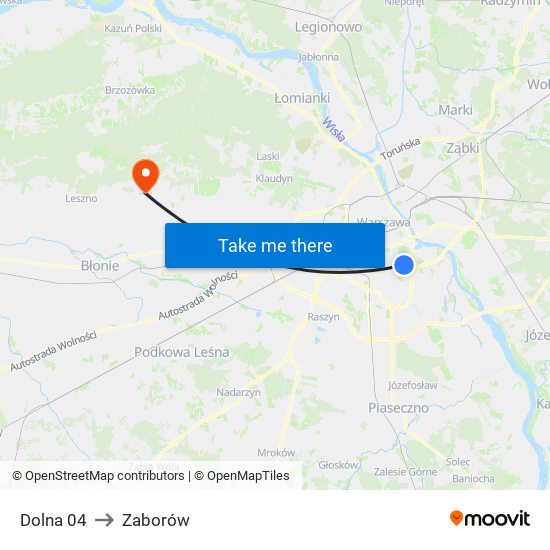 Dolna 04 to Zaborów map