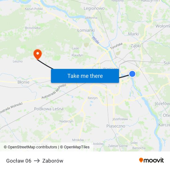 Gocław 06 to Zaborów map