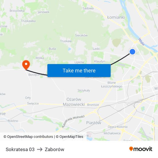 Sokratesa 03 to Zaborów map