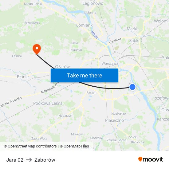 Jara 02 to Zaborów map