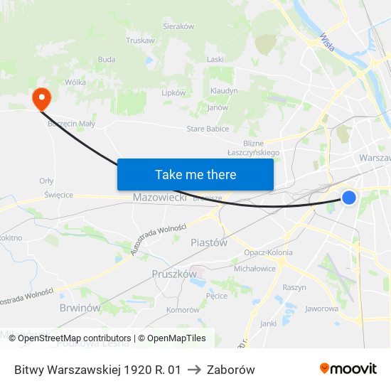 Bitwy Warszawskiej 1920 R. 01 to Zaborów map