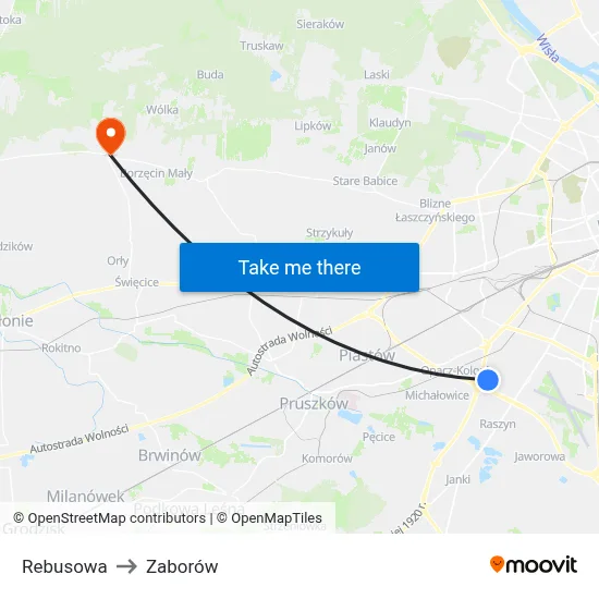 Rebusowa to Zaborów map