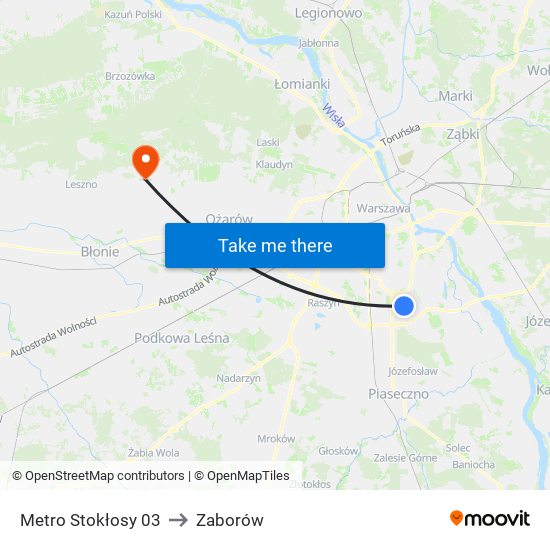 Metro Stokłosy 03 to Zaborów map