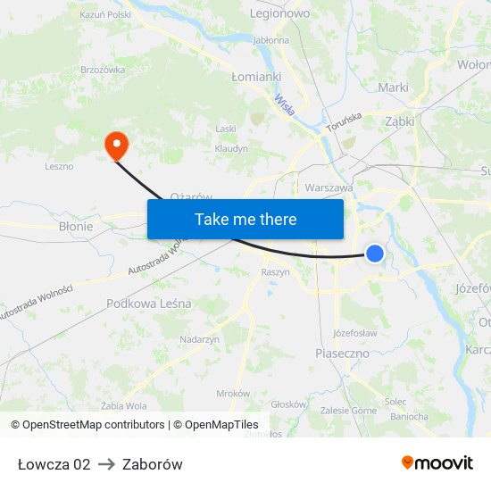 Łowcza 02 to Zaborów map